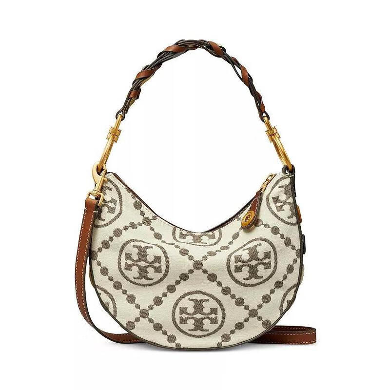 24新款女包monogram 经典复古标志老花单肩斜挎包女士腋下月牙包