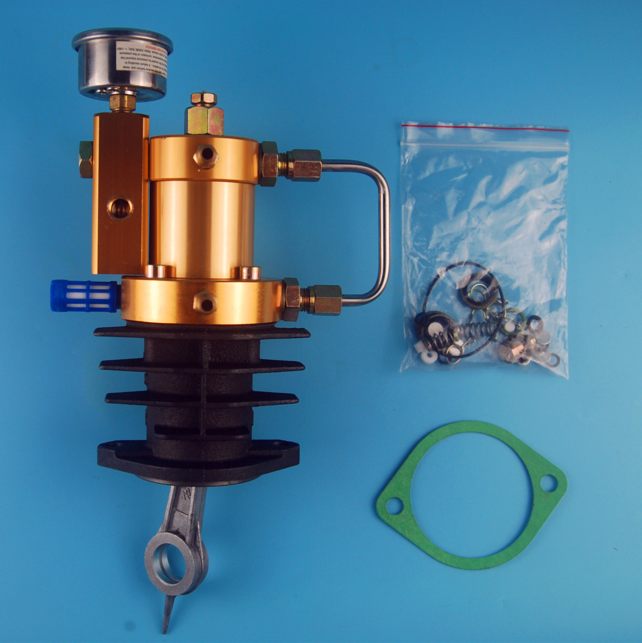 元族aceeagle优品高压气泵打气机充气泵配件全新缸头泵头总成维 金色