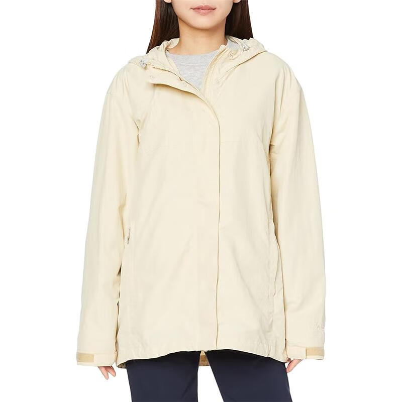 Marmot【日本直邮】土拨鼠Marmot户外冲锋衣女防风防水夹克外套登山服 米白色 XS码