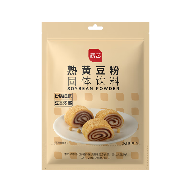 展艺 熟黄豆粉 糍粑蘸料烧烤蘸料豆乳盒子驴打滚烘焙原料 500g