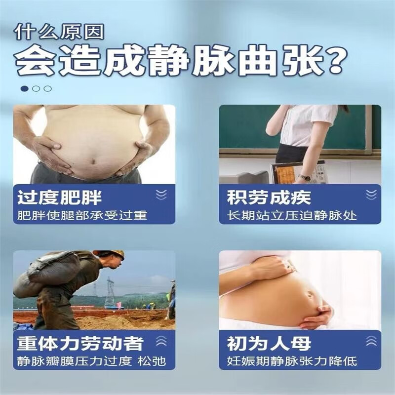 静脉曲张专用膏药贴静脉炎贴青筋血管凸起曲张红血丝蚯蚓腿肿胀膏下肢腿部酸胀疼痛麻木贴 3盒