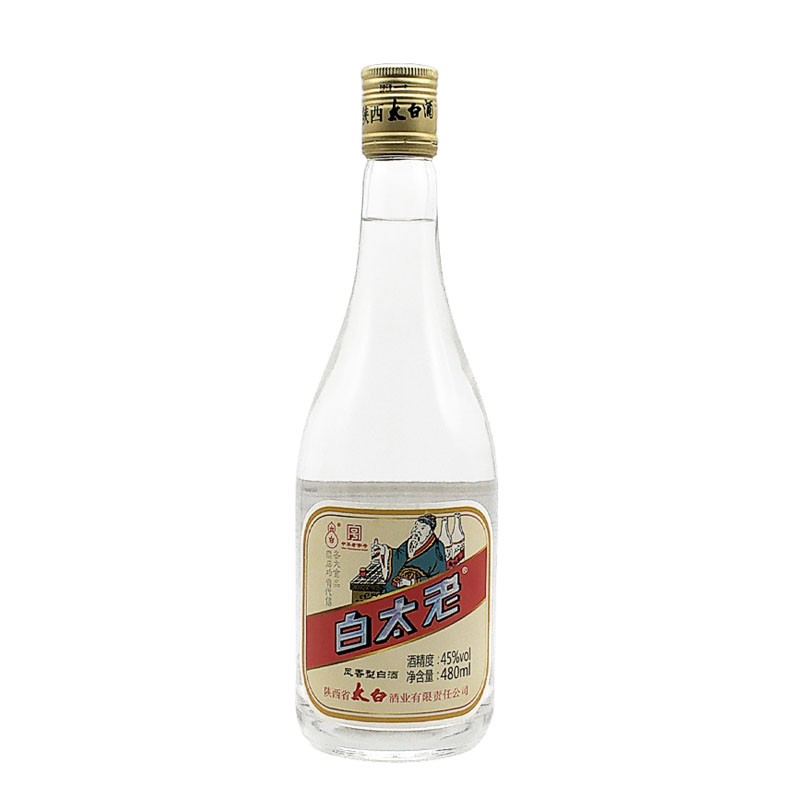 太白酒45度480ml老太白酒凤香型白酒 单瓶