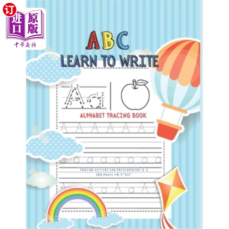 海外直订learn to write - tracing letters for preschoolers 3-6