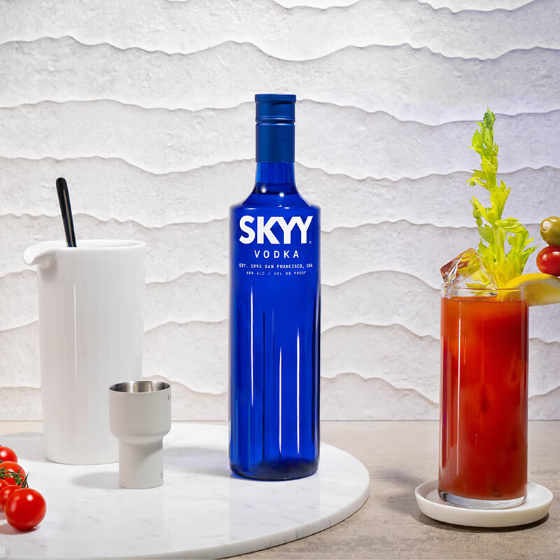 深蓝(skyy)vodka 深蓝伏特加 洋酒伏特加 鸡尾酒 基酒 深蓝伏特加 750
