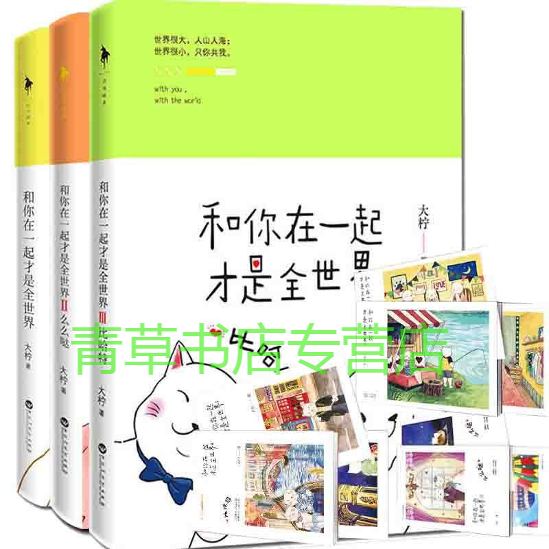 现货 和你在一起才是全世界1 2 3 全套3册大柠作品集 青春文学小说