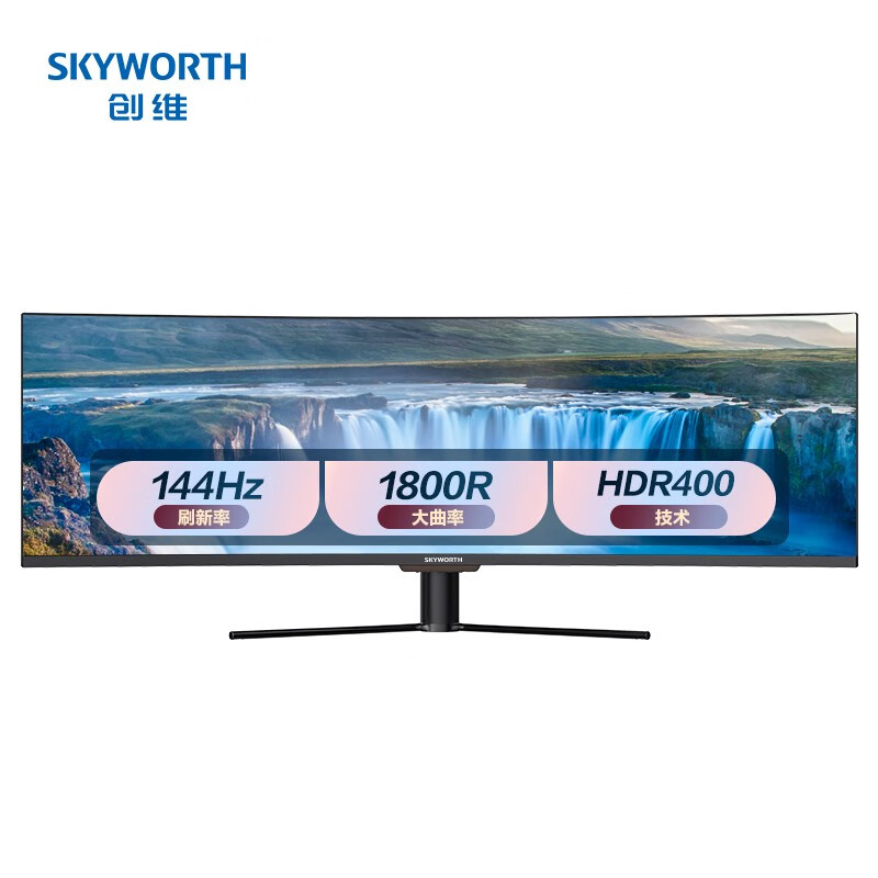 创维（Skyworth）49英寸超大屏 32:9 144Hz  Adaptive-Sync HDR HDMI全高清接口 曲面电竞显示器（G5AF49C）