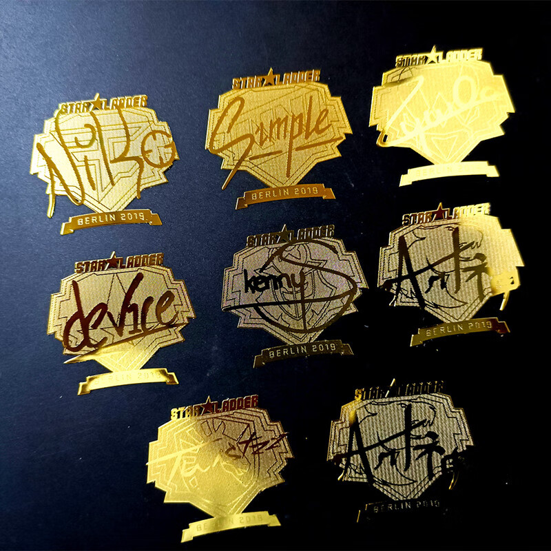 csgo贴纸 手机电脑个性游戏csgo战队选手simple签名金属贴防水贴p a队