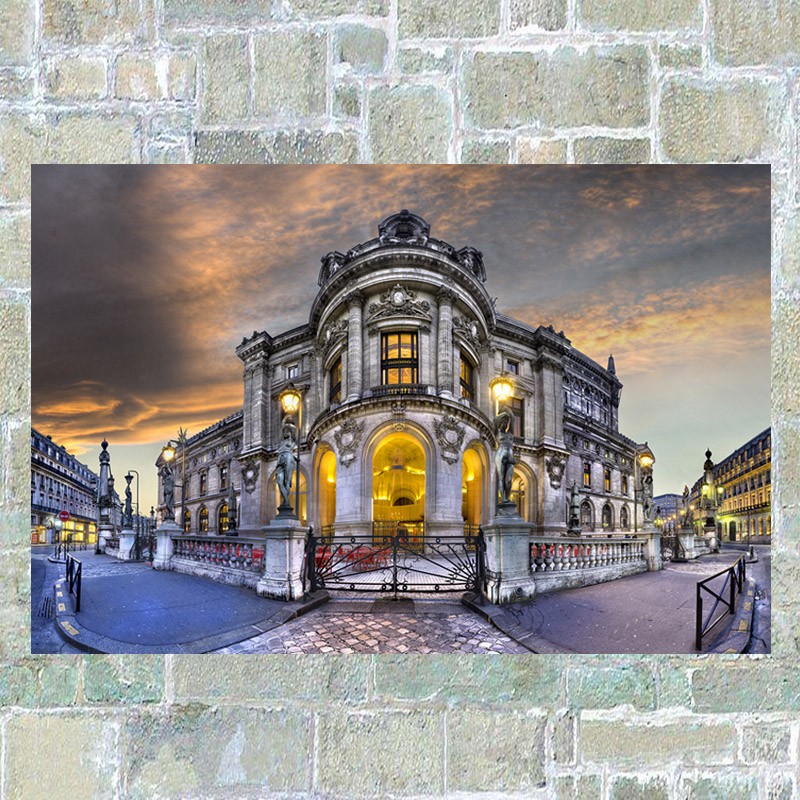 建筑海报墙贴画地标性景点名胜古迹墙上床头贴纸定制 法国 巴黎歌剧院
