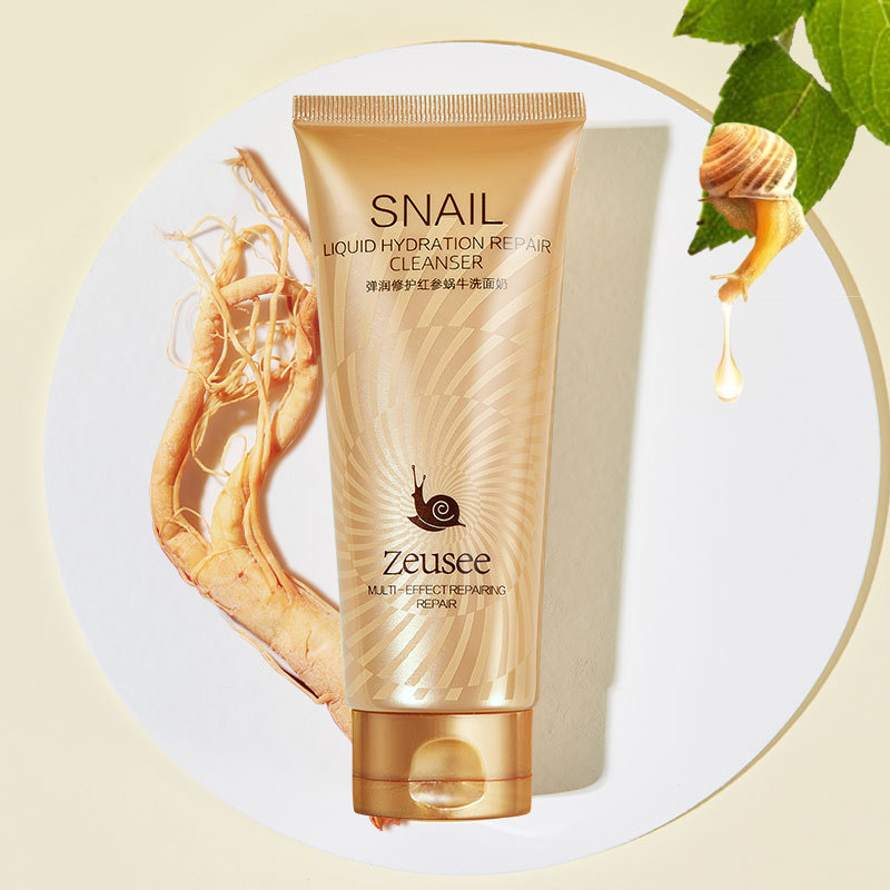 zeusee红参蜗牛洗面奶 温和保湿补水洁面乳泡沫清洁毛孔 蜗牛洗面奶