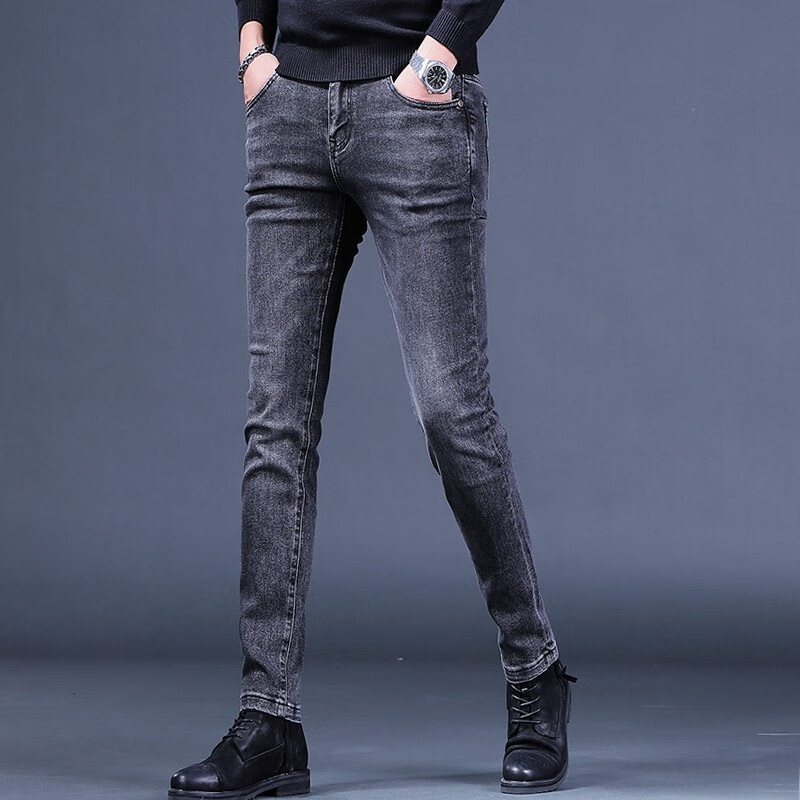 裤时尚显瘦修身小脚裤韩版时髦简单款弹力休闲男裤今年流行的男式长裤