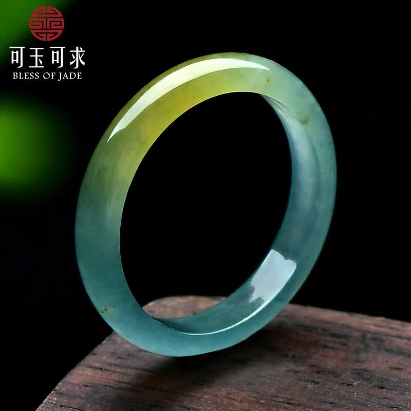 可玉可求 翡翠玉戒指 男女款冰绿飘黄翡玉石指环戒圈 多口径 #18-19毫米使用感如何?