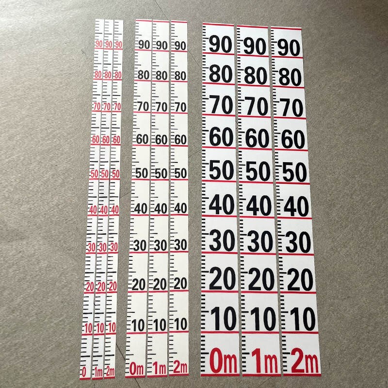 水位标尺贴水箱液位计大罐子刻度显示标尺标签贴纸6m10m背面不干 贴纸