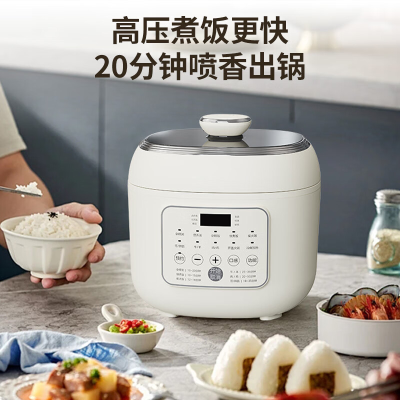 荣事达电压力锅0涂层纯钛内胆 智能高压电饭煲 电高压锅 电饭锅电炖锅自动控压 5L 【抗菌保鲜钛釜】高压10大菜单 (5-6人)
