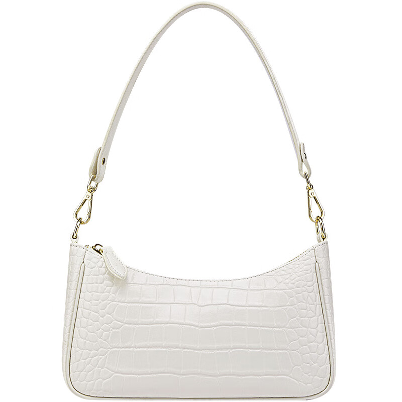 williampolo英皇保罗真皮腋下包女包包2024新款潮流单肩法棍包褶皱大