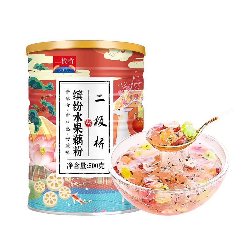 春节期间购买高效冲饮谷物,推荐二板桥水果藕粉500g