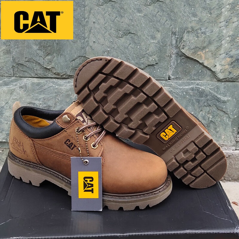 卡特彼勒(cat)男鞋低帮休闲户外牛皮马丁靴经典1904工装鞋p717802 浅