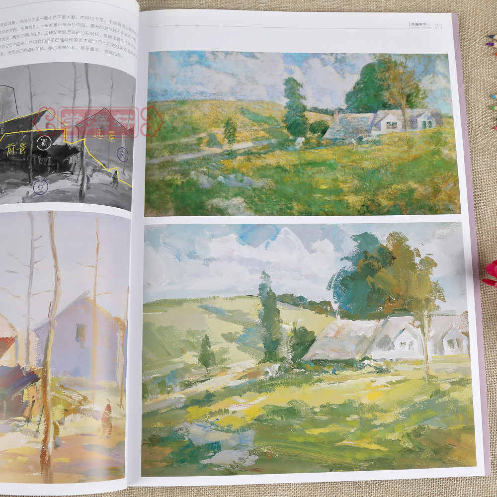 学海轩色稿教学李家友敲门砖艺考联考学生水粉画入门教程临摹范本绘画