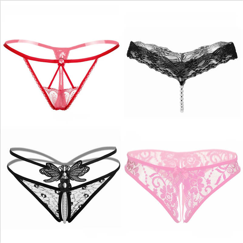 裤透明网纱蕾丝诱惑免脱情趣开档裤性感情侣双人性用品自慰内裤血滴子
