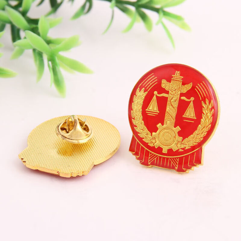 法院徽章新款式法院工作服灰色夏装春秋制服冬装胸针胸牌别针法徽 c款