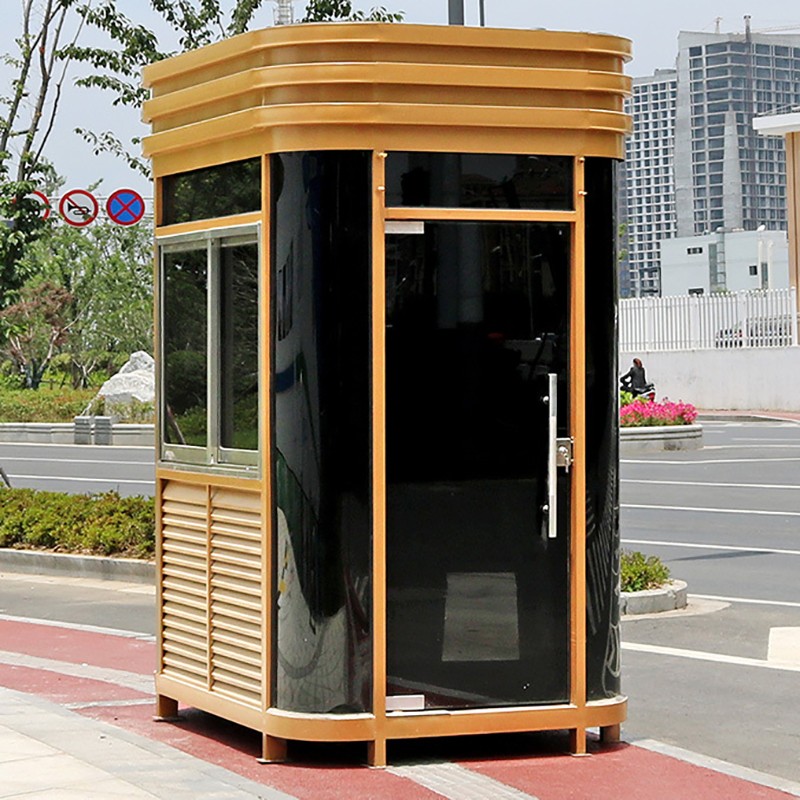 京裕不锈钢钢结结构金属雕花板站岗亭成品门卫值班室户外移动保安亭