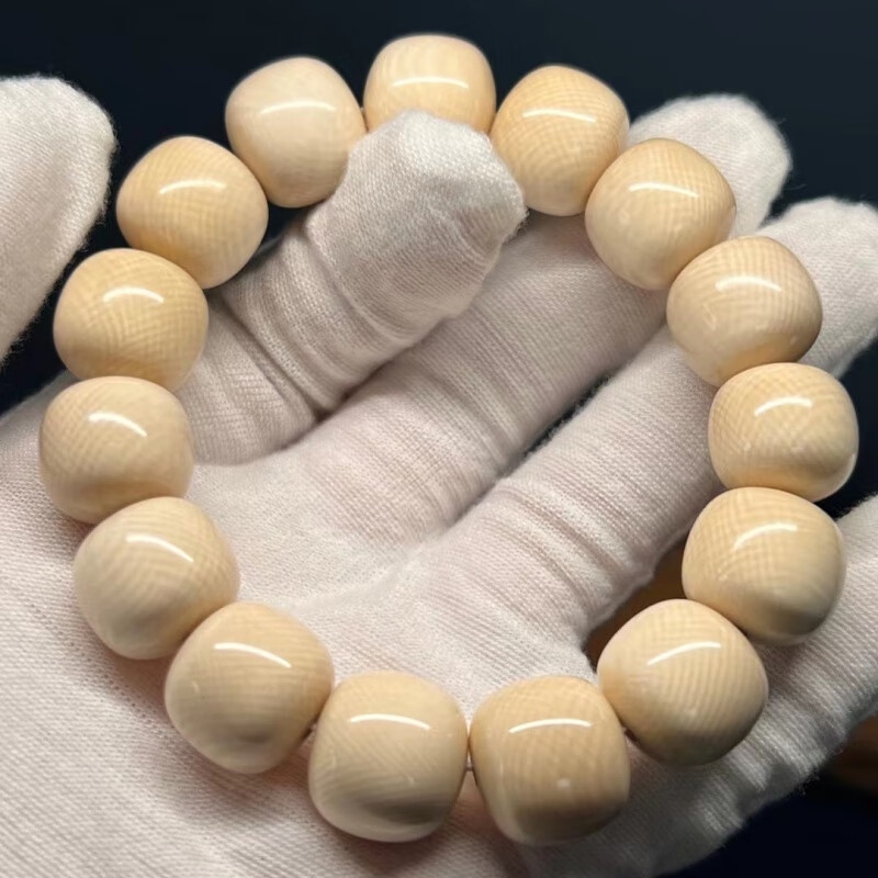 祥源昌猛犸象牙老型手串5a冰料果冻爆满牙纹12老型佛珠念珠手链批发