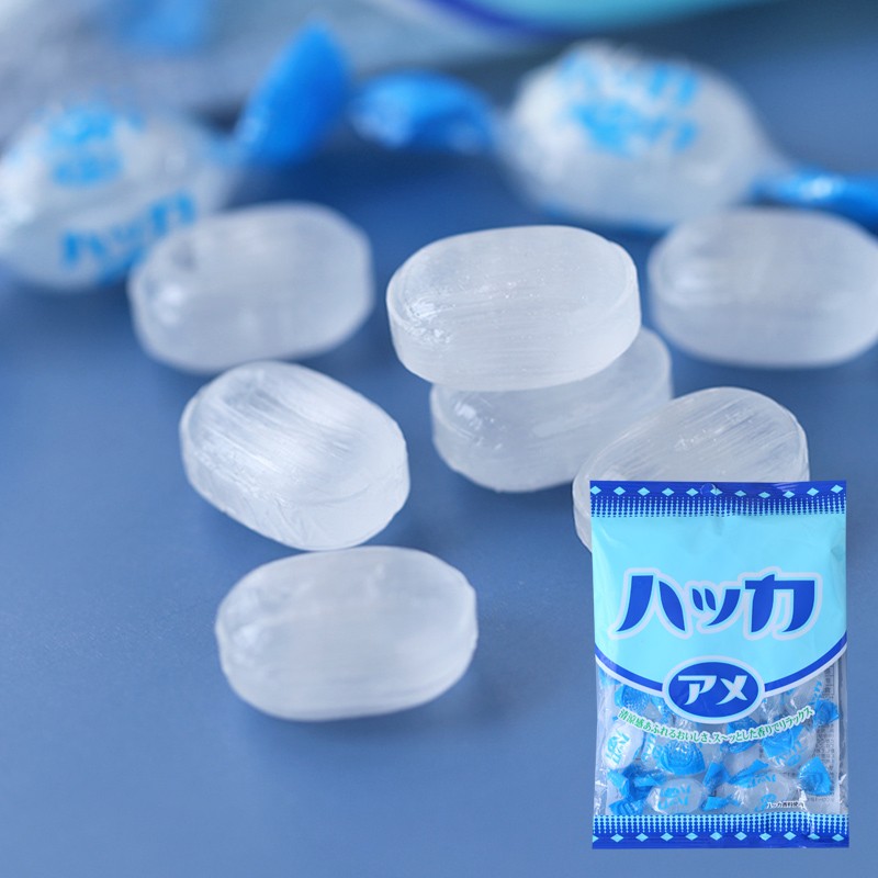 理本 日本进口透明清凉薄荷糖清爽润喉糖清新水晶喜糖 薄荷味2袋