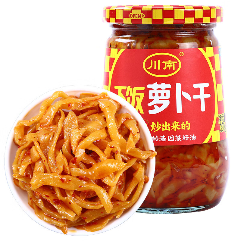 川南 榨菜酱腌菜 下饭萝卜干330g 即食咸菜拌饭菜 调味品