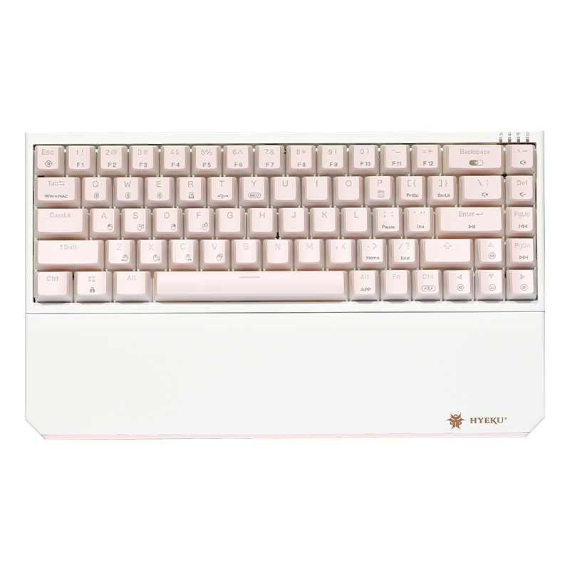 黑峡谷（Hyeku）X1 Pro 三模机械键盘 无线键盘 五脚热插拔 吸音棉 68键PBT透光键帽 白桃西米露 BOX玫瑰红轴100019962803