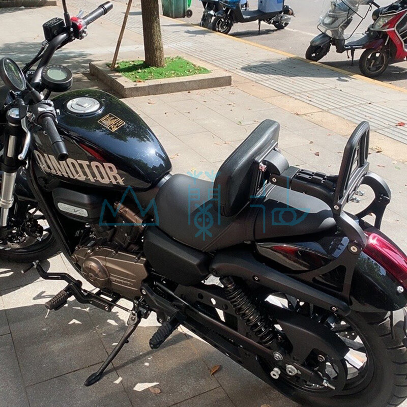工马23款钱江闪300折叠伸缩后靠背 qj300摩托车配件可调节多功能靠垫