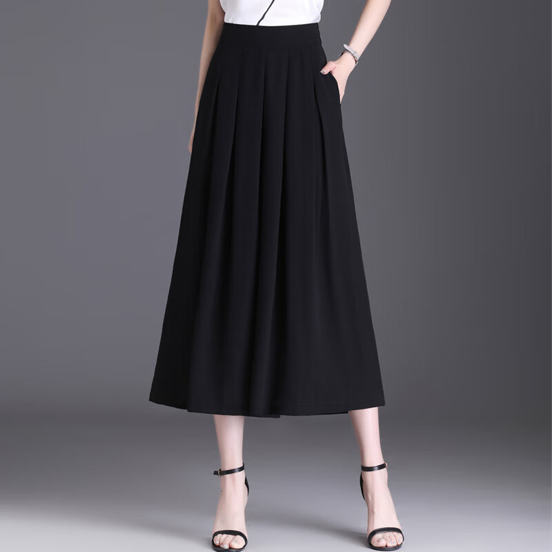 妤淳夏天穿的中老年妈妈冰丝裤裙裙裤女夏季薄款高腰女裤中年大脚裤甩