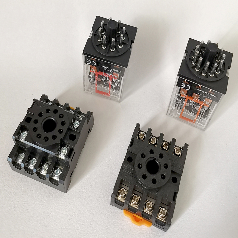 mk3p-i mk2p-i 中间继电器dc24/ac220v圆8脚mk3p-1 mk2p-1 带底座