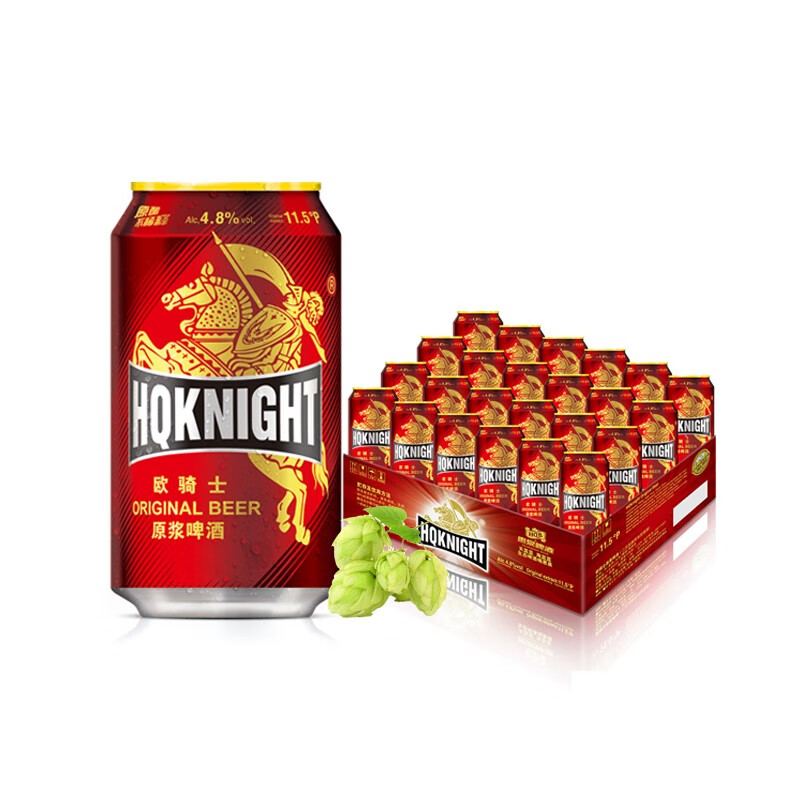 惠泉啤酒【直播间】330mL11.5°P惠泉欧骑士原浆啤酒 330mL 24罐 整箱装