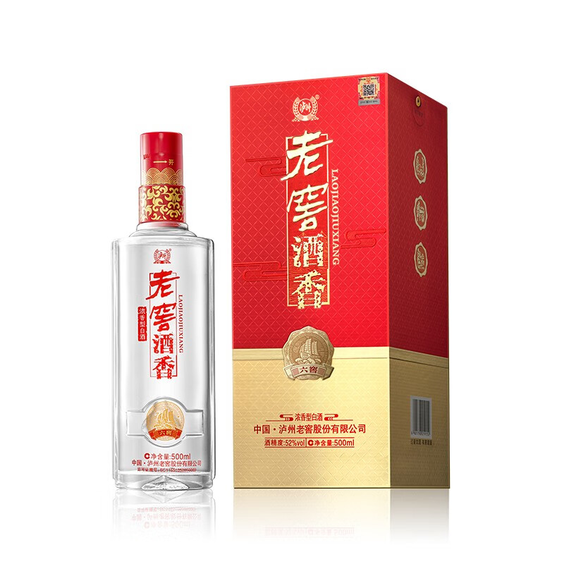 泸州 老窖酒香酒 六窖 浓香型 500ml 单瓶装 52%vol 500ml 1瓶 52度