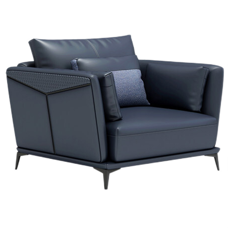 绿林咖 意式极简真皮沙发头层牛皮北欧现代简约客厅别墅皮艺三人沙发组合 意大利进口头层牛皮【单人位 长1.3米】 组合