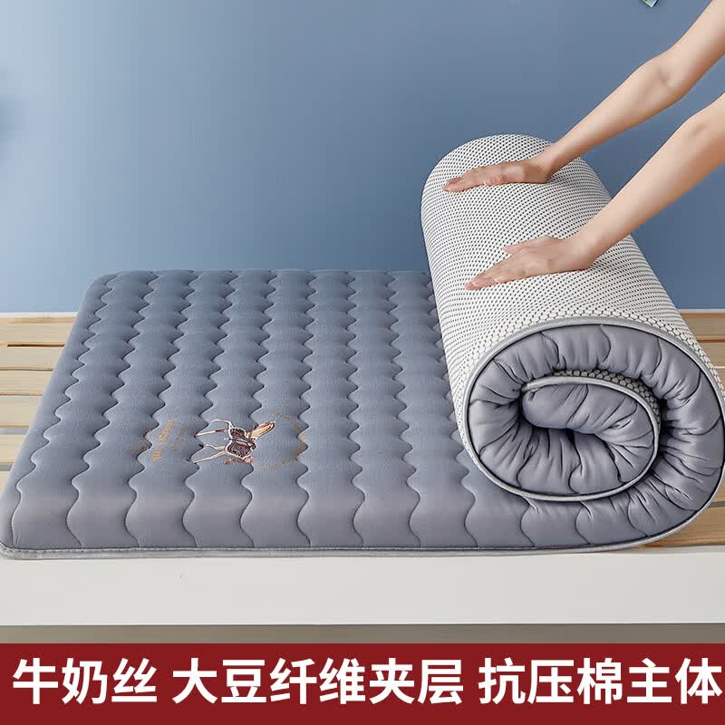绚嘉棉絮床垫学生宿舍垫被90x190床垫水洗棉0.9*200 90*200 0.9*1.9 小马-灰-【抗压棉大豆纤维久睡不 0.8*1.9m厚度约5-6cm怎么样,好用不?