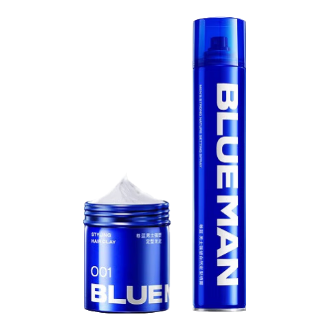 尊藍男士造型發(fā)膠套裝（定型噴霧+發(fā)泥）持久定型啫喱水干膠頭發(fā)蠟