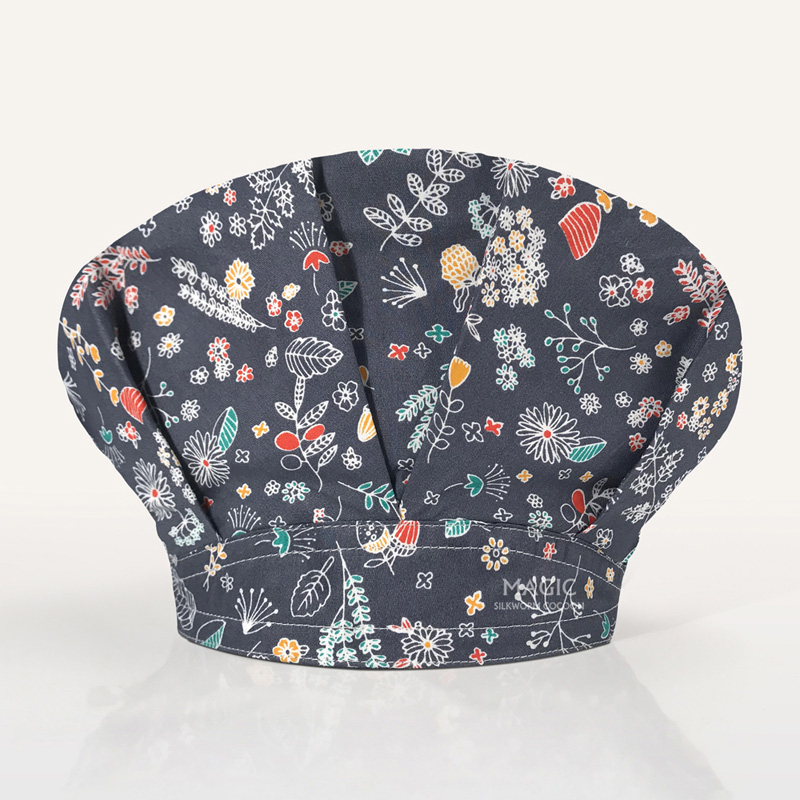 沃巴伦可爱印花餐饮厨房做饭防油烟厨师帽月子包头帽工装 nh0032003