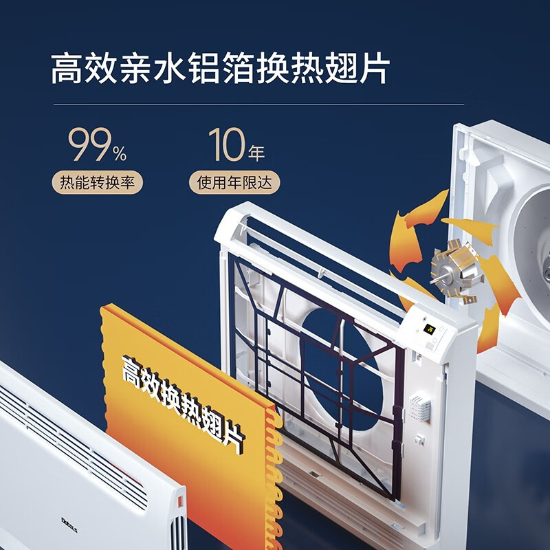 万居隆空气能空调变频冷暖两用挂机一拖一一拖二壁挂式煤改电空调一级能效落地家用空气源热泵热风机采暖 1.5匹 一级能效 （适用10-18㎡）
