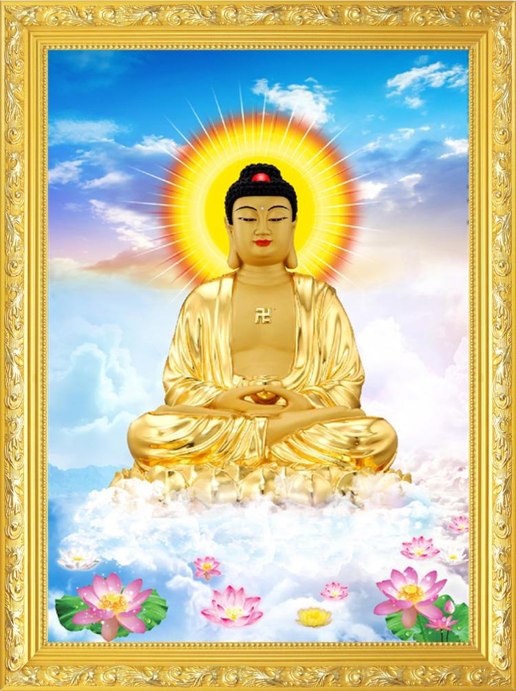定制大小款 大日如来佛 如来佛祖 画像佛像画像挂像挂画贴画 可带木框