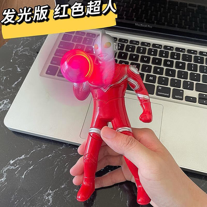 xkj奥特曼手摇风扇抖音超人手持小玩具搞怪礼物按压闪光风扇桌面摆件