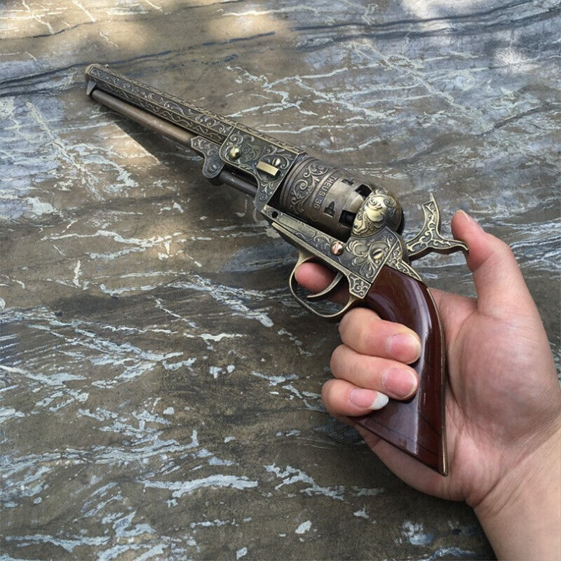 近卫欧式牛仔洋枪金属工艺品书房摆件道具柯尔特1851左轮模型打火机