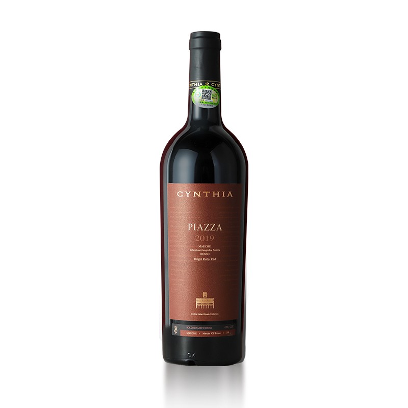 辛迪娅cynthia葡萄酒 意大利马尔凯产区原瓶进口有机认证皮埃萨IGP干红 皮艾萨750ml单支装