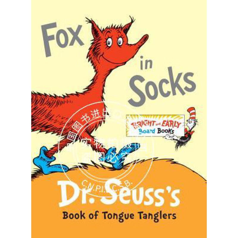 现货 穿袜子的狐狸英文原版 dr seuss fox in socks英文阅读启蒙纸板