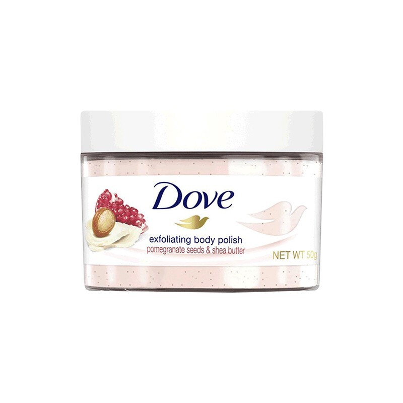 Dove磨砂膏身体冰淇淋乳霜298g去角质石榴奇异果夏威夷果香男女搓泥宝滋润保湿 石榴籽和乳木果50g