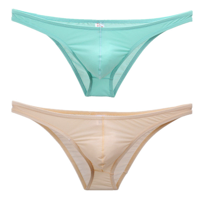 黛茜雅冰丝内裤男夏季男士超薄款透明三角裤一片式性感透气裤衩男式大