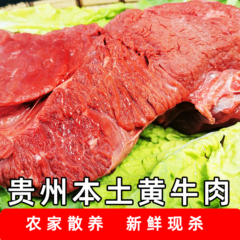 虎钢馋贵州小黄牛肉5斤1份 生牛腿肉 嫩牛不带皮农家散养土黄牛新鲜现
