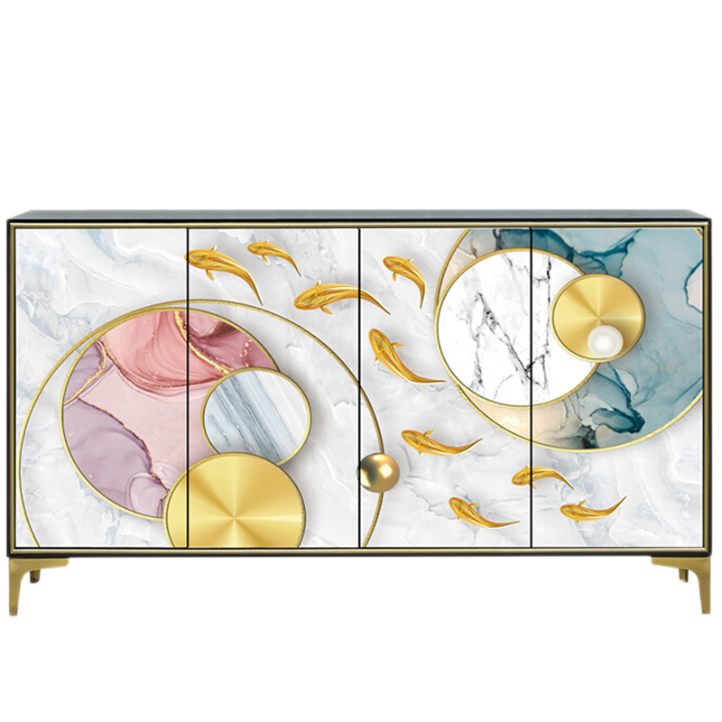 初岛 轻奢玄关柜一体靠墙家用现代简约实木意式餐边柜鞋柜装饰柜隔断柜 100*40*85cm两门柜A款 整装  框架结构