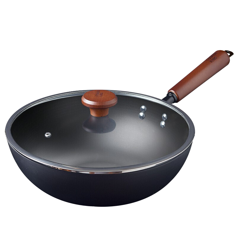 炊大皇（COOKER KING） 無(wú)涂層鐵鍋家用平底炒鍋電磁爐明火通用二代極鐵煎炒多用炒菜鍋 適用1~3口之家 32cm