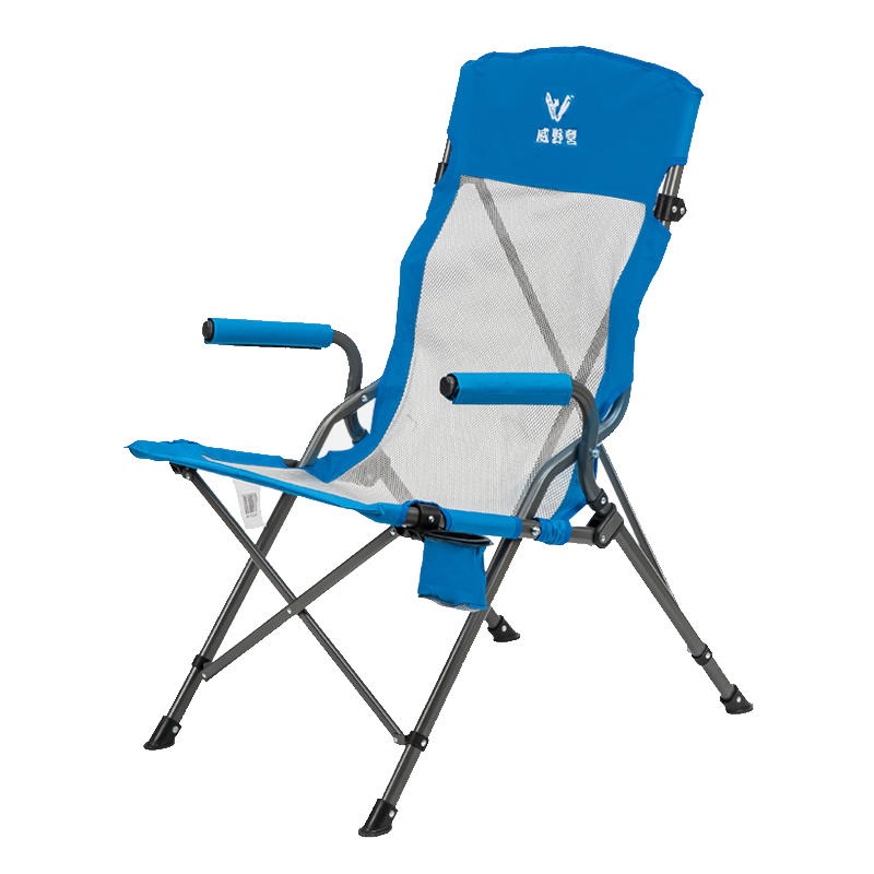 威野营(V-CAMP)户外折叠椅 便携式透气高靠背椅子 导演椅休闲椅子沙滩椅 带扶手