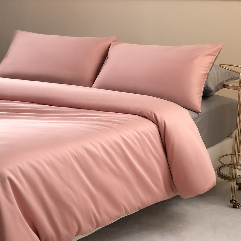 多喜爱(Dohia)全棉60支四件套纯棉三件套简约60s全棉床上四件套床单被套 【全棉60支 简约刺绣】 浅茉蔷薇粉 1.2m 床单款 三件套 被套152*218cm